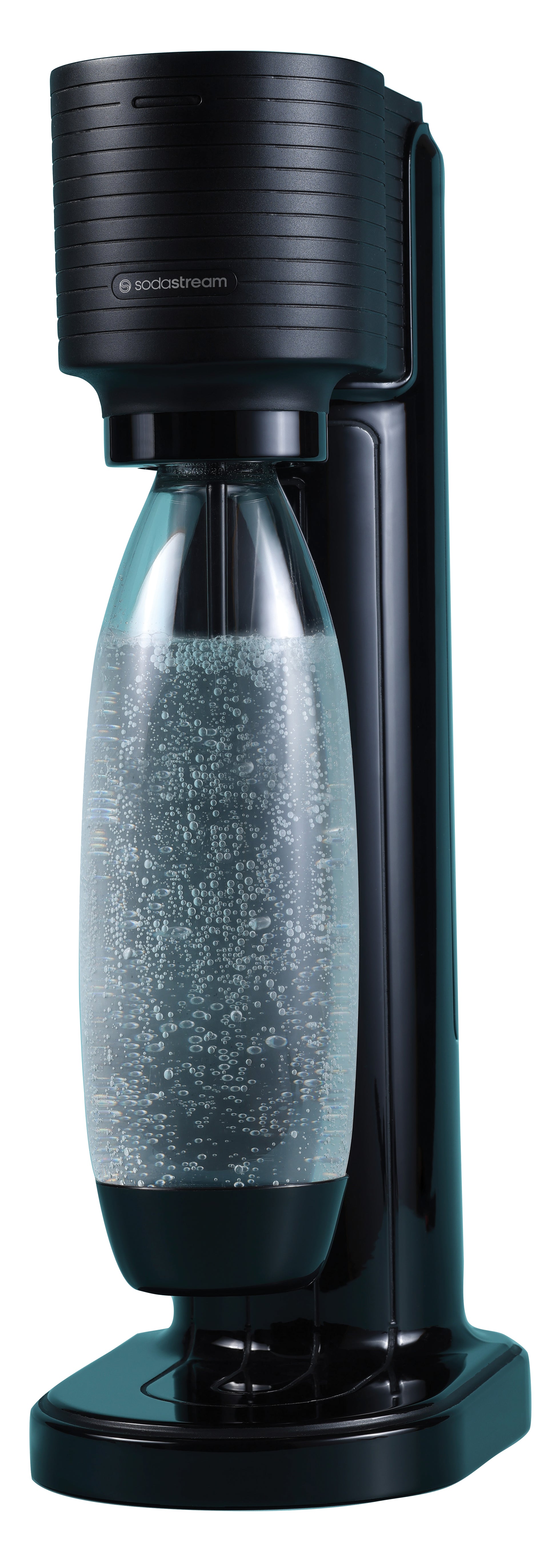 SodaStream Gaia Wassersprudler – inkl. 1 Flasche (Kunststoff), CO₂-Zylinder inkl. 60 l, Schwarz, 1017911410