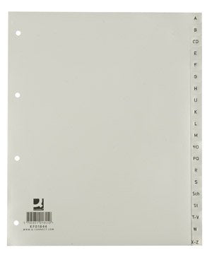 Q-Connect Register – für A4 überbreit, Kunststoff (PP), A–Z, 20-teilig, grau, 11-fach
