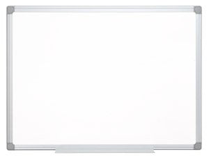 Q-Connect – Whiteboard – 90 × 60 cm, lackierter Stahl, magnetisch, Aluminiumrahmen, Wandmontage
