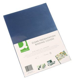 Q-CONNECT Einbandfolien – für A3 – transparent, PVC – 100 Stk.
