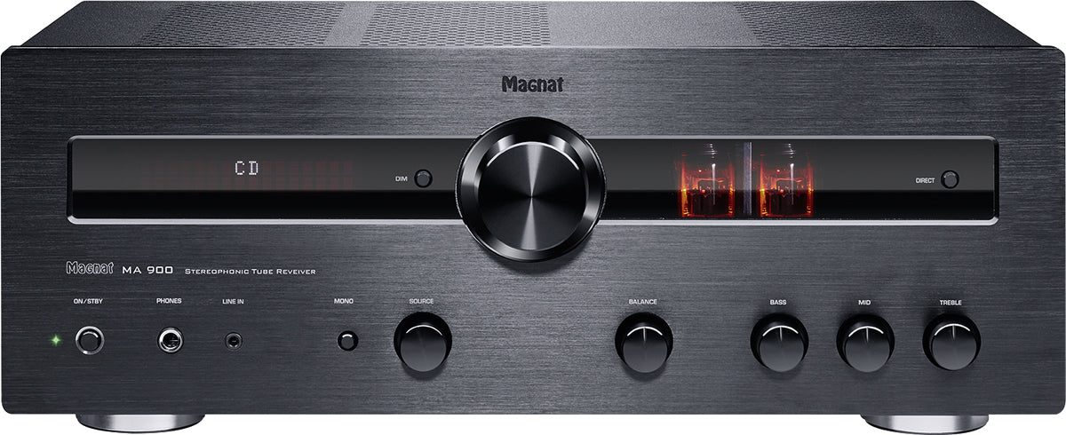 Magnat MA 900 R – Stereo-Vollverstärker, 2×200 W, Toslink, Koaxial, Phono, Bluetooth 5.0, Schwarz