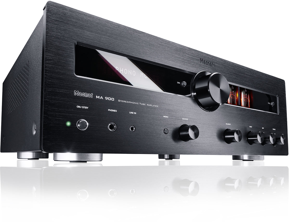 Magnat MA 900 R – Stereo-Vollverstärker, 2×200 W, Toslink, Koaxial, Phono, Bluetooth 5.0, Schwarz