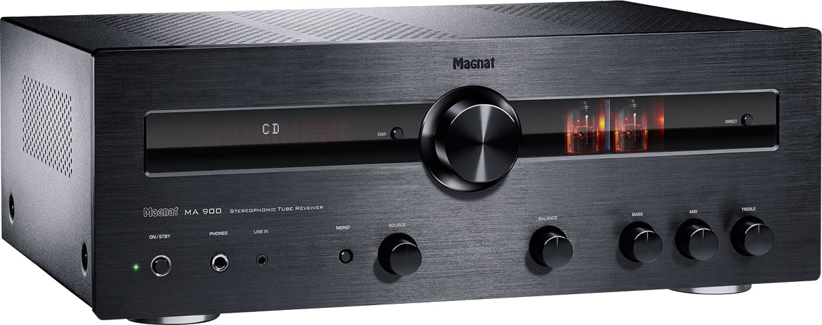 Magnat MA 900 R – Stereo-Vollverstärker, 2×200 W, Toslink, Koaxial, Phono, Bluetooth 5.0, Schwarz