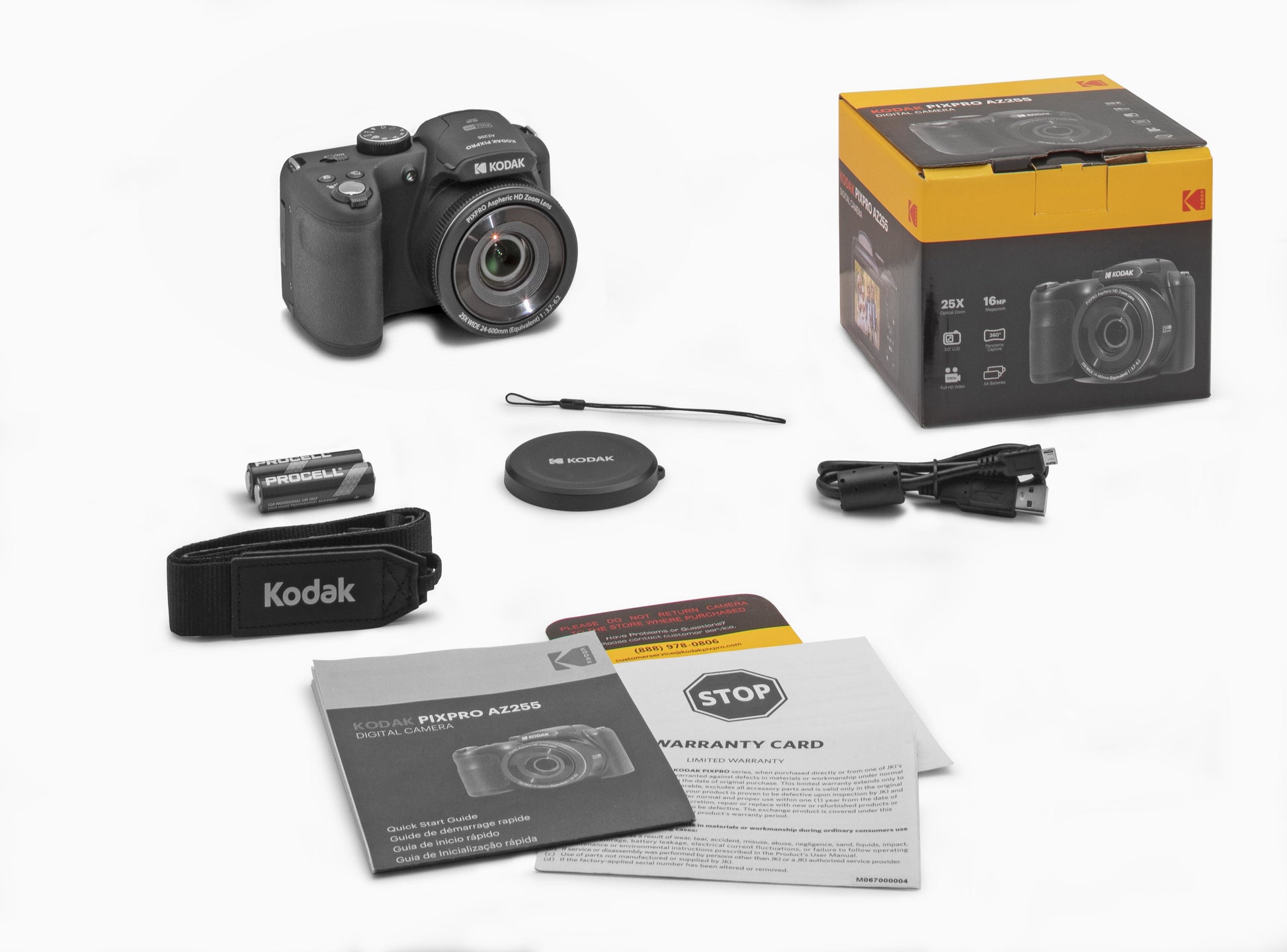 Kodak Pixpro Astra Zoom AZ255 – 25× optischer Zoom, 16,35 MP, Schwarz