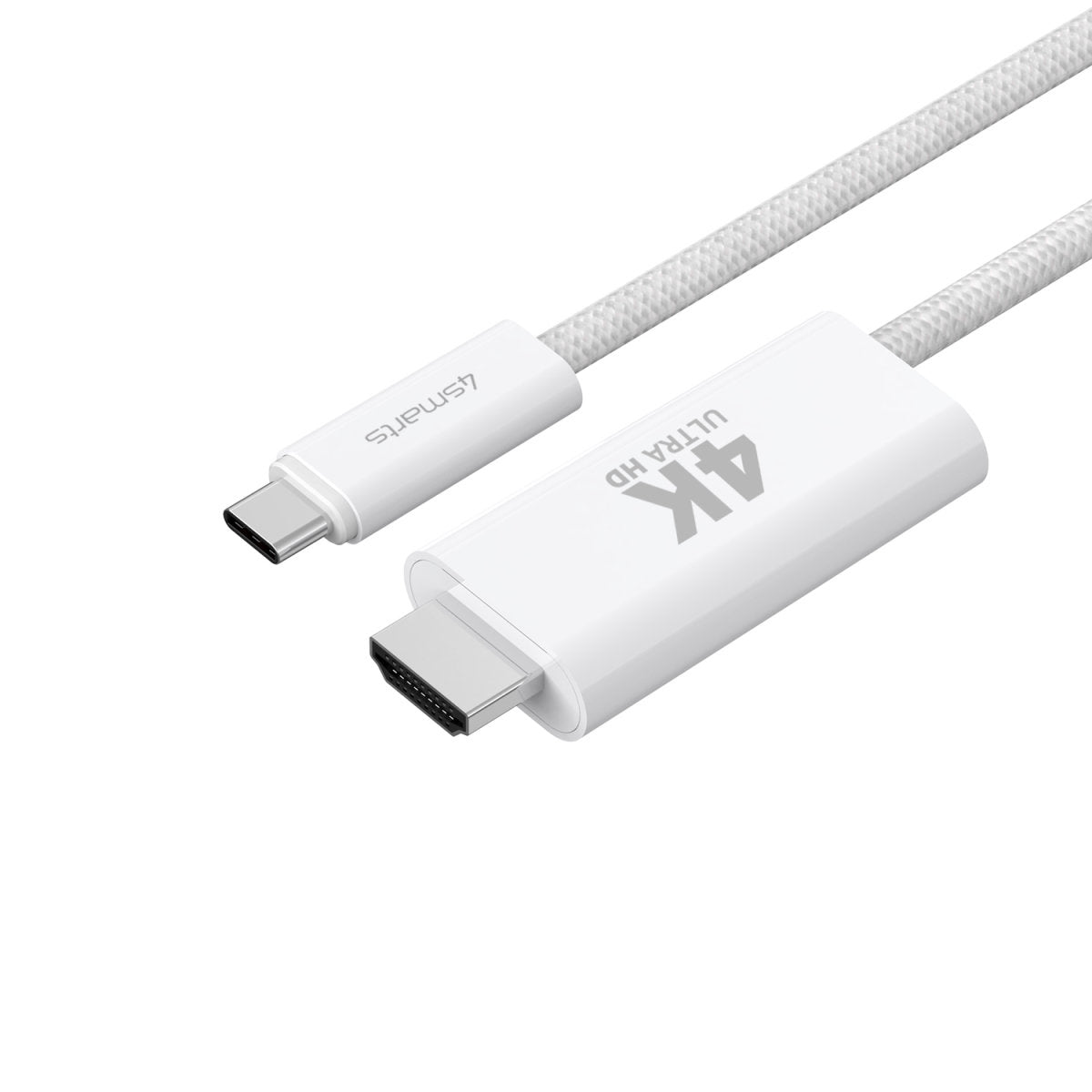 4smarts USB-C auf HDMI Kabel 4K – 2 m – Weiss