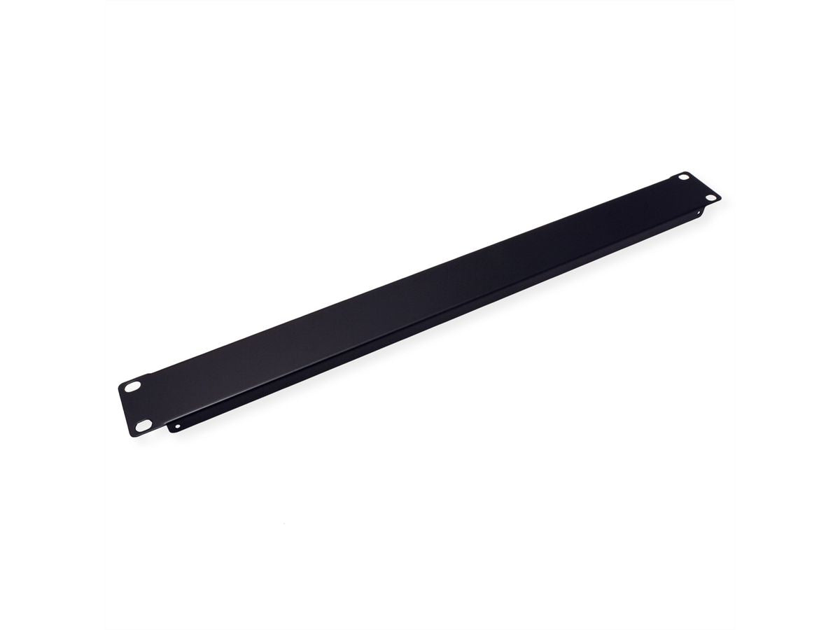 VALUE 19"-Blindplatte – 19" Rack, 1U, Metall, Schwarz