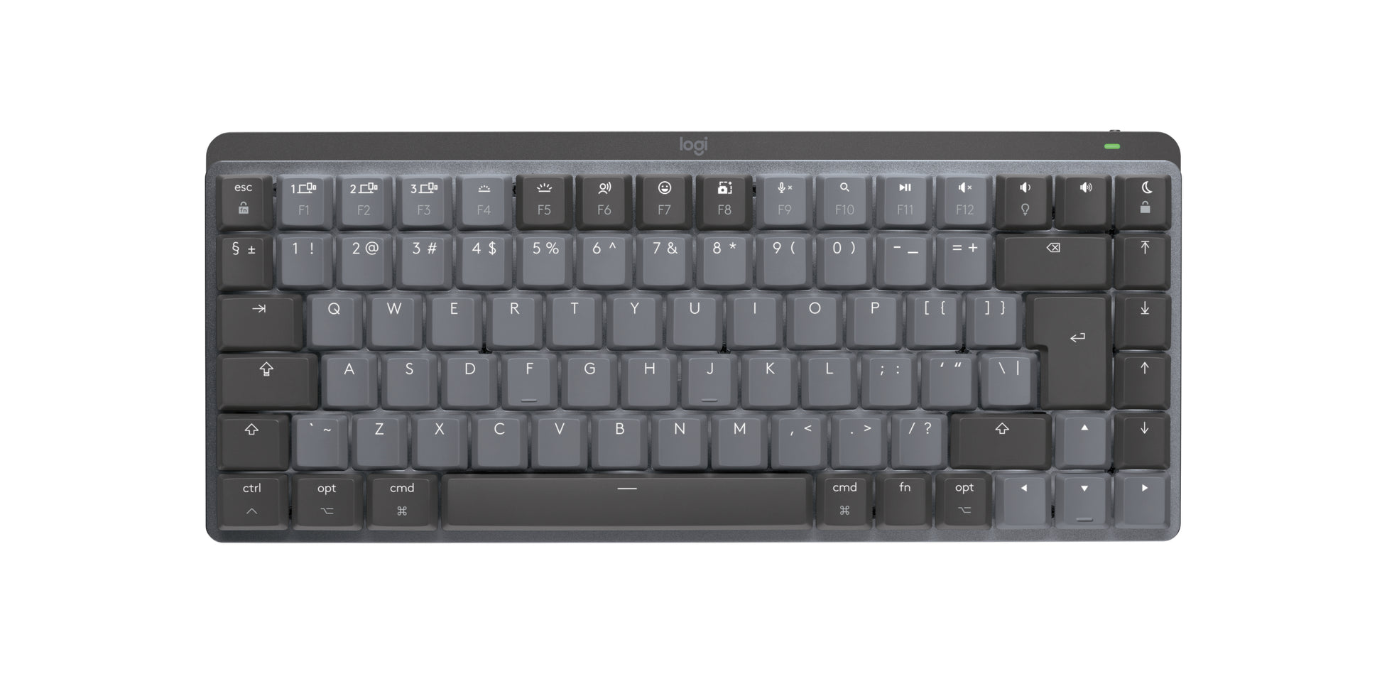 Logitech MX Mech Mini – Tastatur, kabellos (Bluetooth), US-Layout (EN), mechanisch, beleuchtet – für macOS