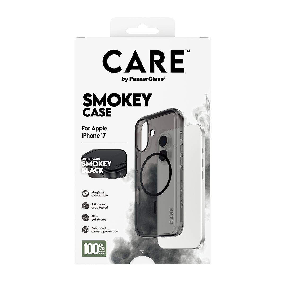 PanzerGlass Backcover CARE Flagship – für Apple iPhone 17 – semitransparent – TPU – MagSafe-kompatibel