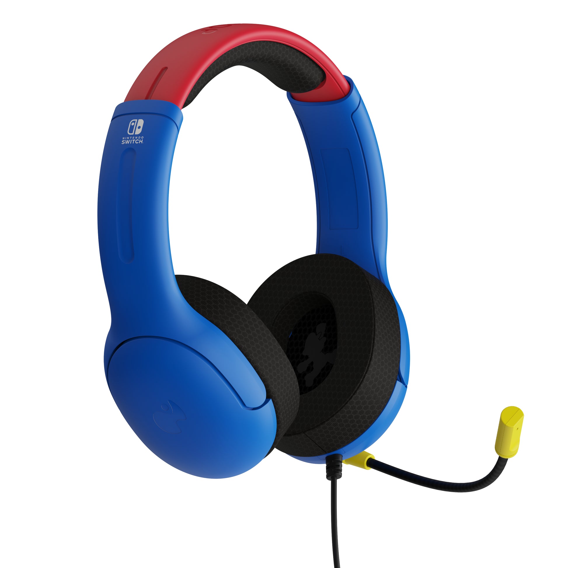 PDP Airlite Headset Mario NSW Wired – On-Ear Gaming-Headset – 3,5 mm – Rot/Blau