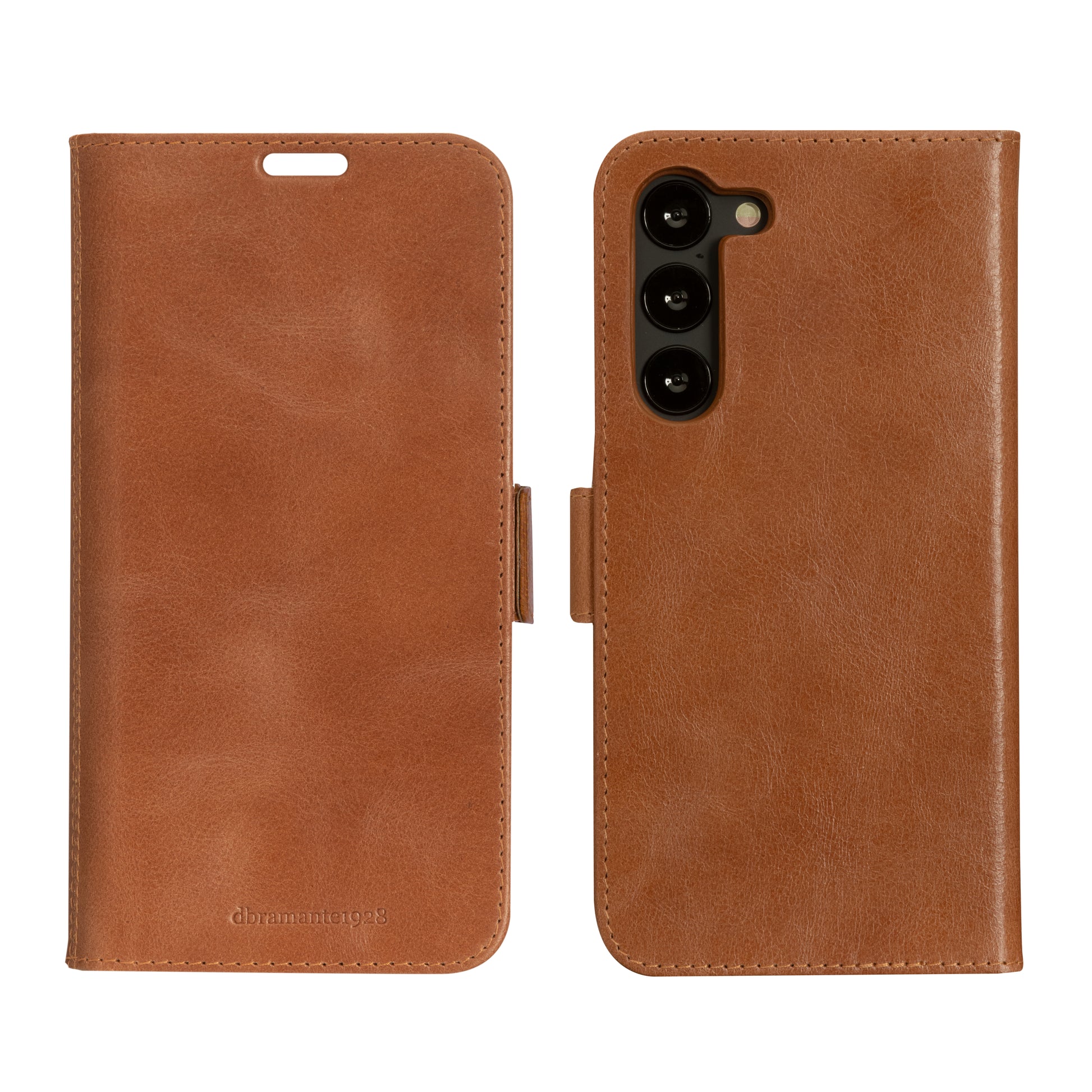 dbramante1928 Lynge Folio – für Samsung Galaxy S23+, 3 Kartenfächer, Leder, Tan, RFID-beständig