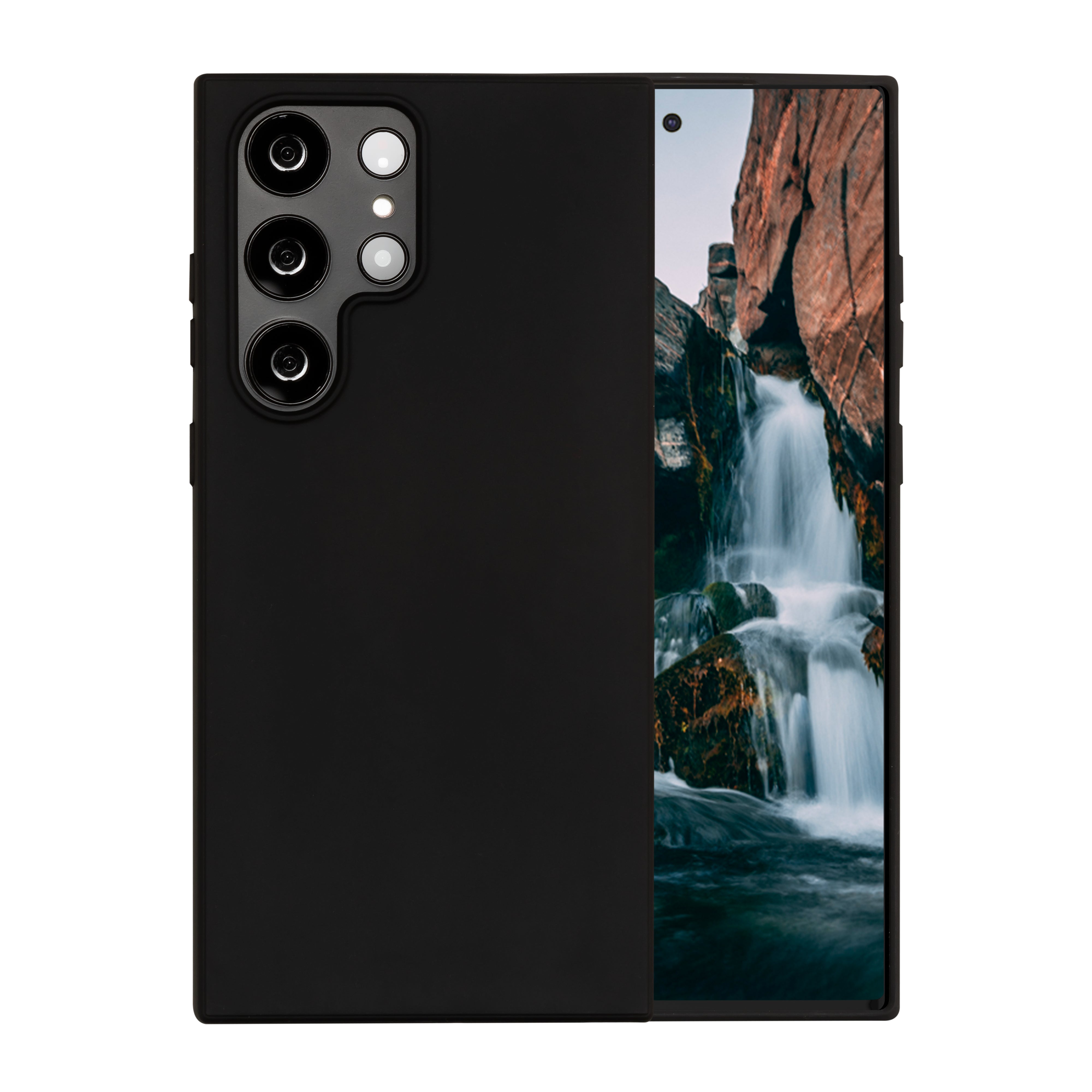 dbramante1928 Backcover – für Samsung Galaxy S23 Ultra, Recycling-Kunststoff, Night Black, kabelloses Laden