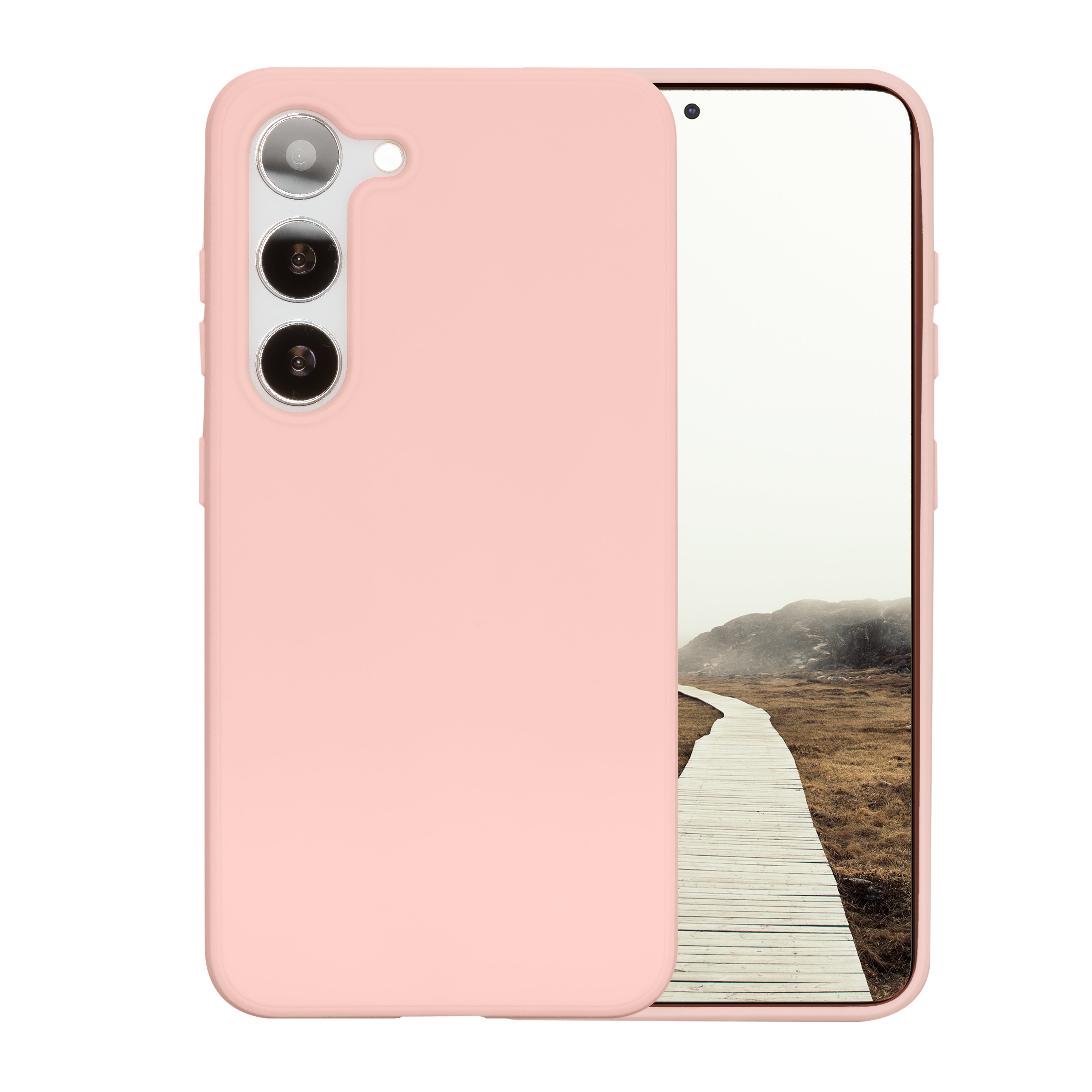 dbramante1928 Greenland Backcover – für Samsung Galaxy S23+, Recycling-Kunststoff, Pink Sand