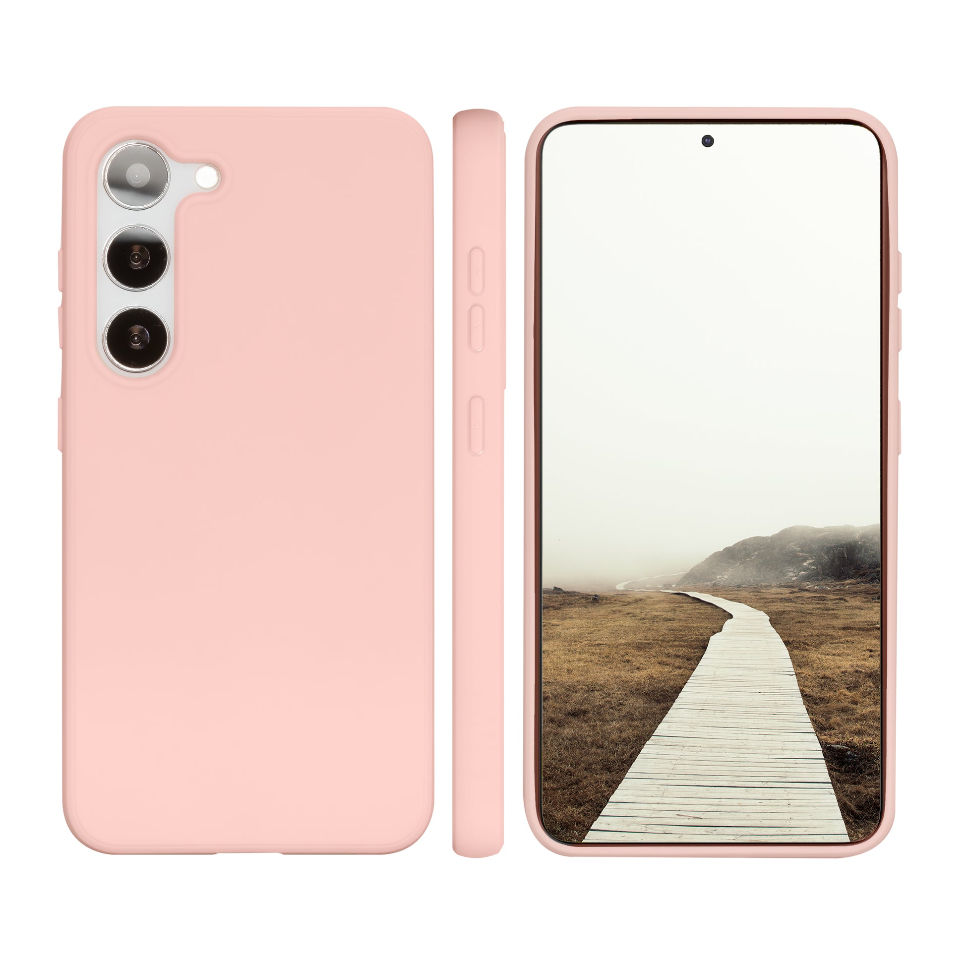 dbramante1928 Greenland Backcover – für Samsung Galaxy S23+, Recycling-Kunststoff, Pink Sand