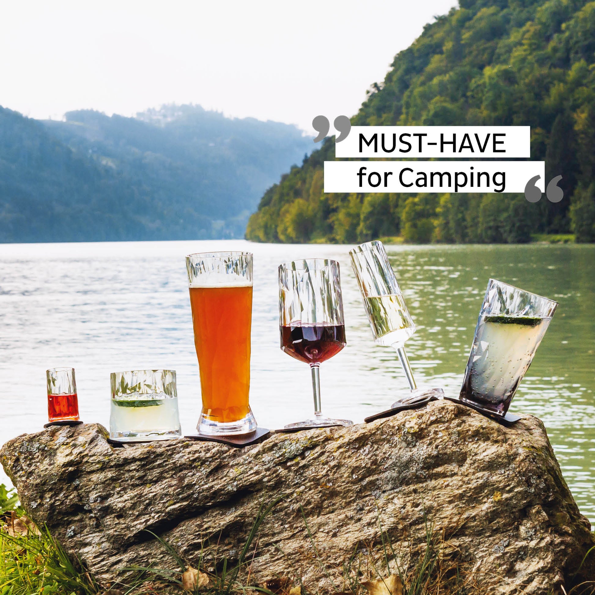 Silwy LONGDRINK Longdrinkglas – 0,30 l, Kunststoff, Grau, Magnetisch, 6 Stück
