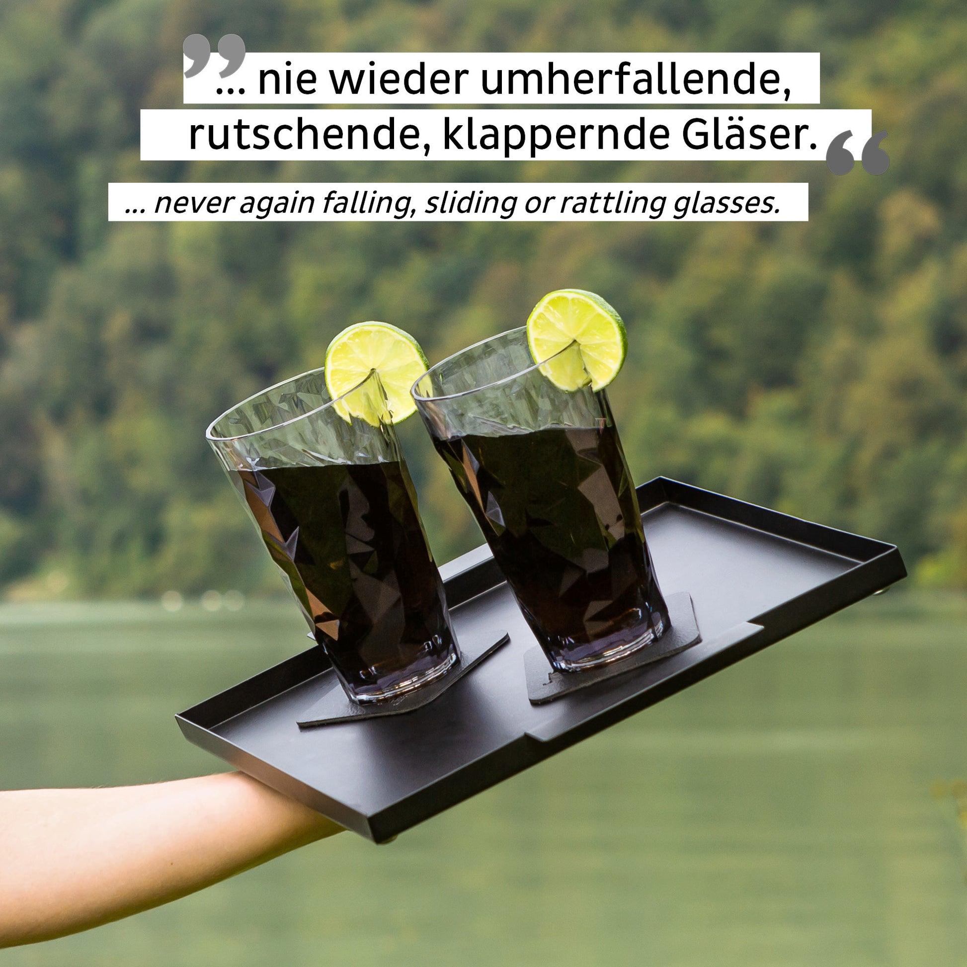 Silwy LONGDRINK Longdrinkglas – 0,30 l, Kunststoff, Grau, Magnetisch, 6 Stück