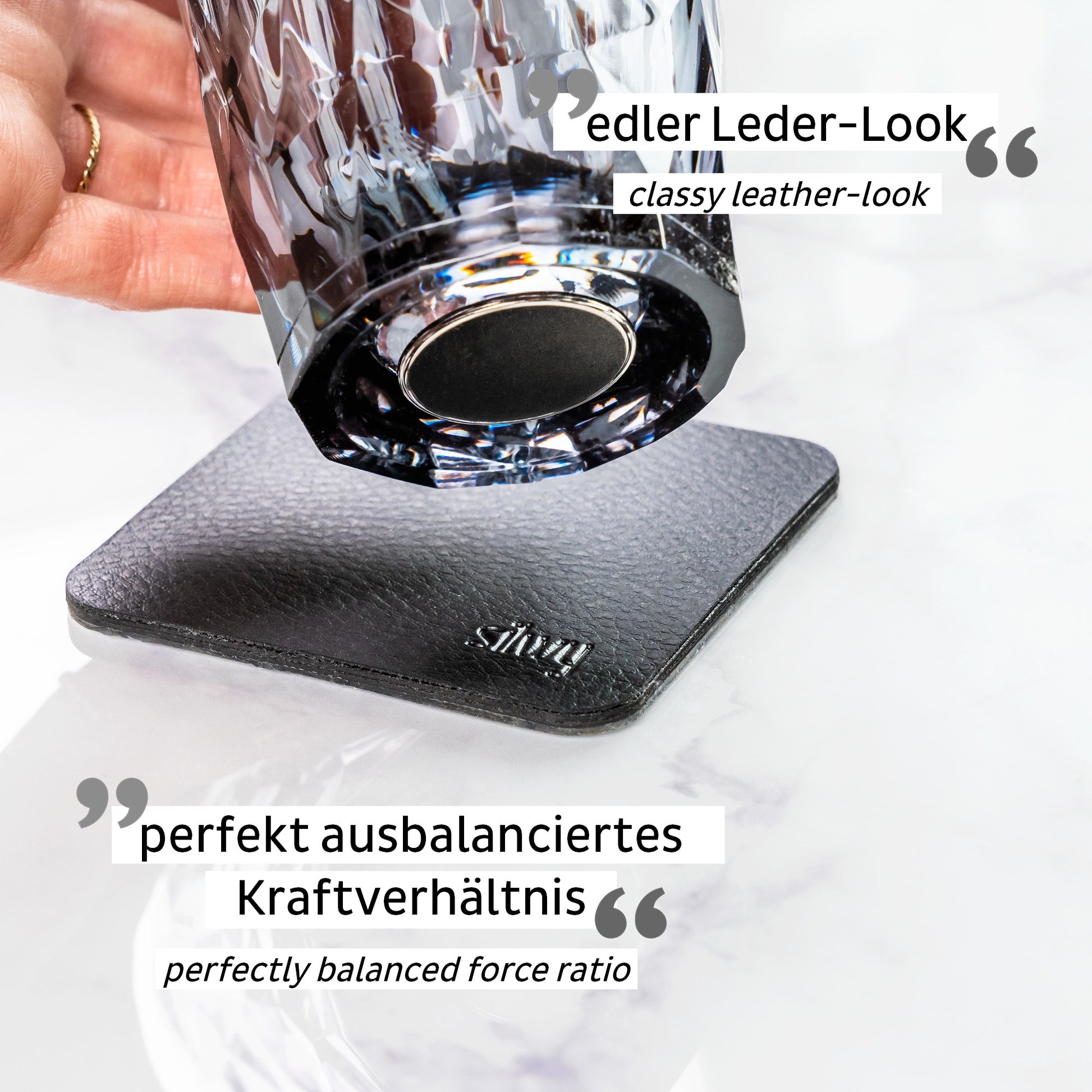 Silwy Longdrinkglas – 2er Set, 300 ml, 8,8 × 8,8 × 14,1 cm, Kunststoff, Grau
