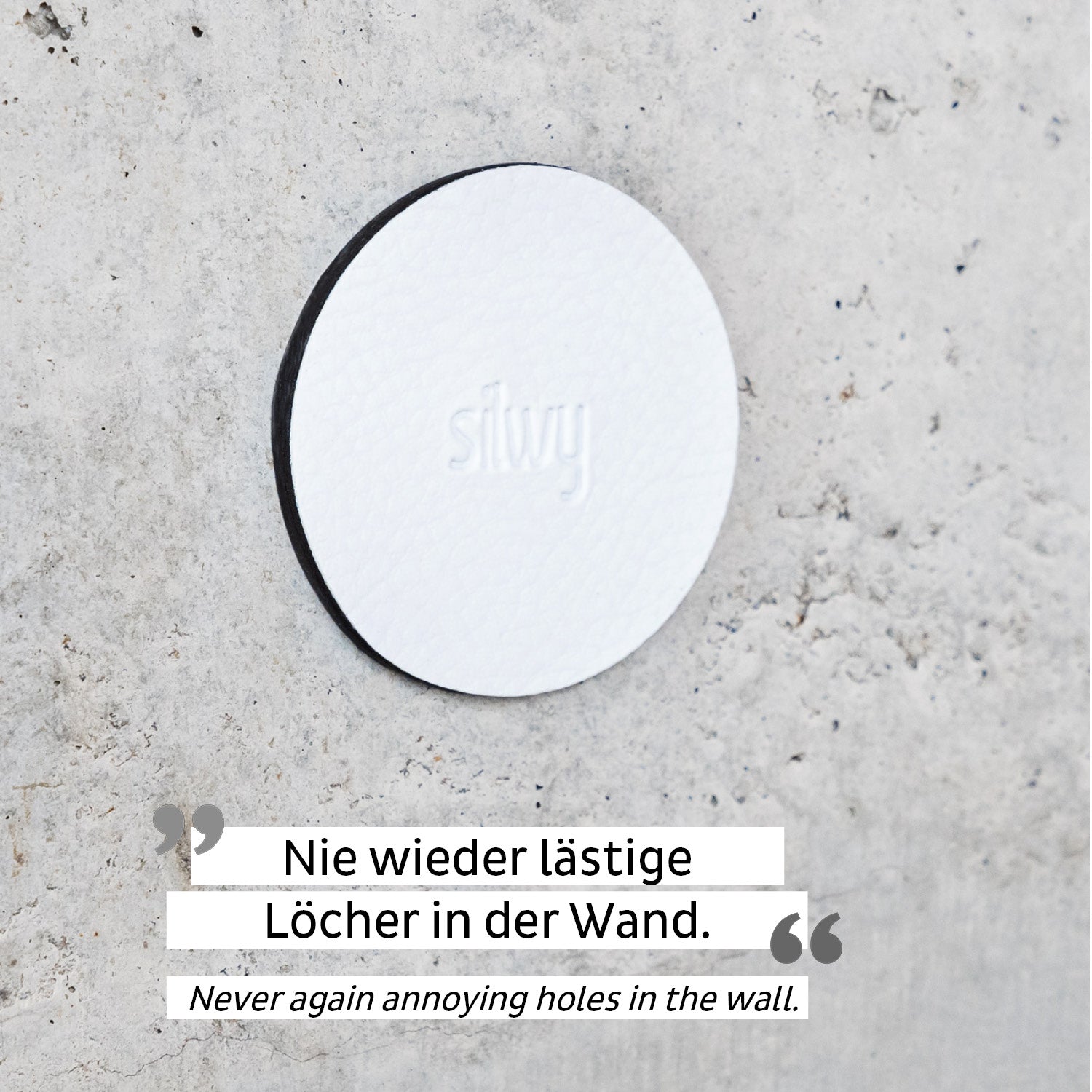 Silwy Haken – Magnet – weiss – 65 × 65 mm – 4 Stück
