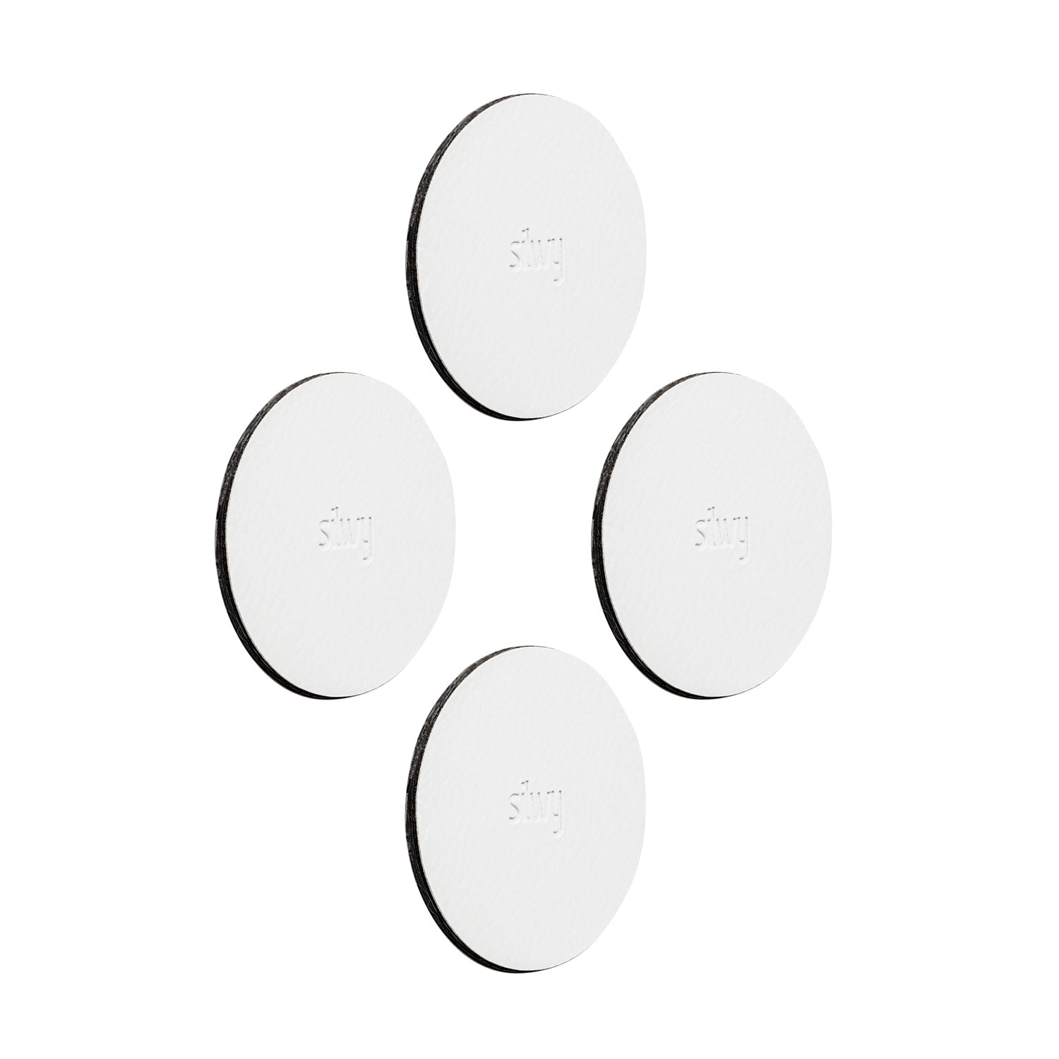 Silwy Haken – Magnet – weiss – 65 × 65 mm – 4 Stück