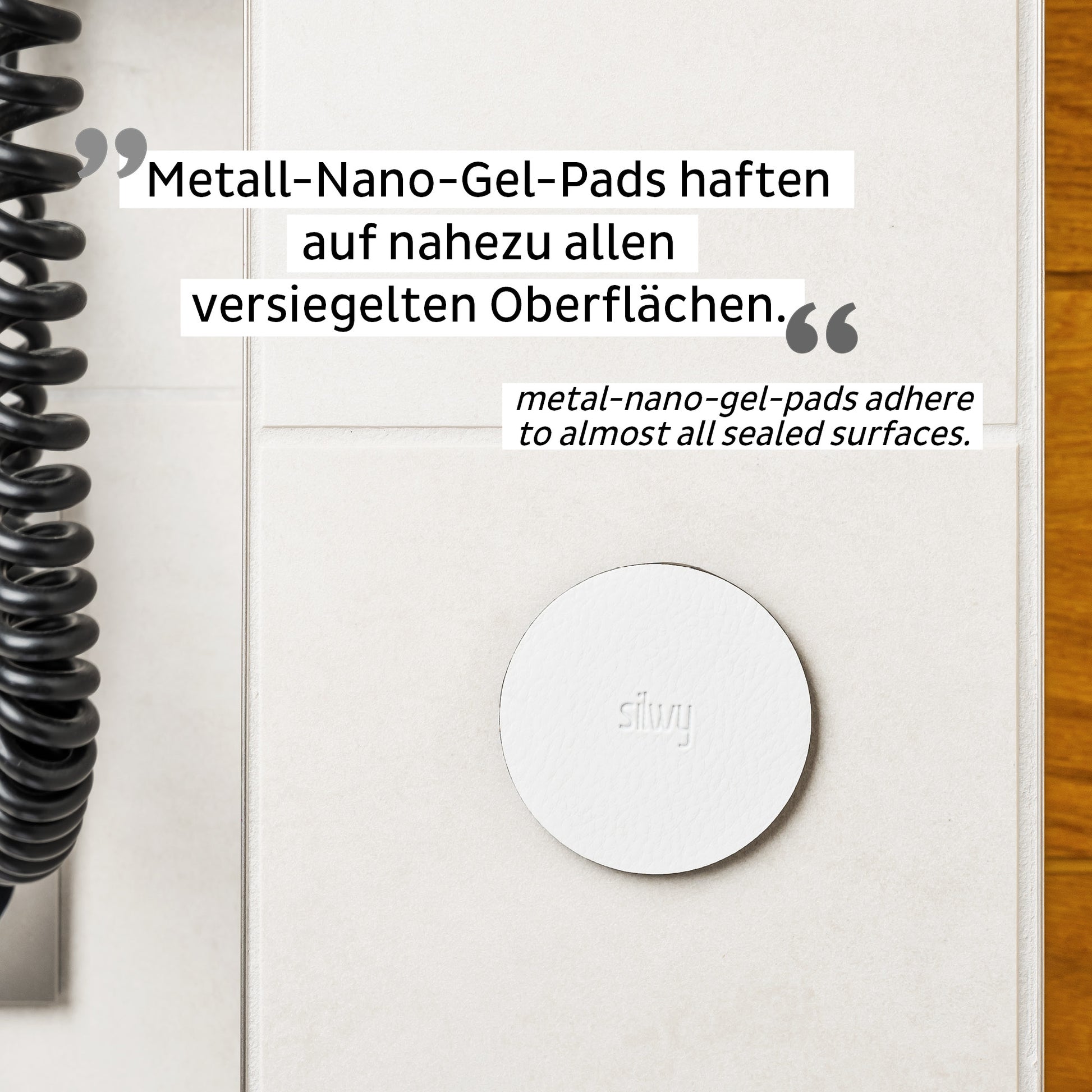 Silwy Haken – Magnet – weiss – 65 × 65 mm – 4 Stück