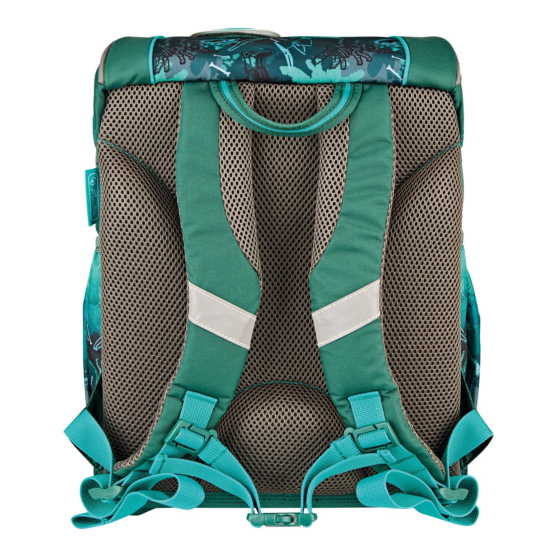 Herlitz UltraLight Plus – Schulrucksack-Set 4-teilig, Green Rex, 15 l, 28×36×21 cm