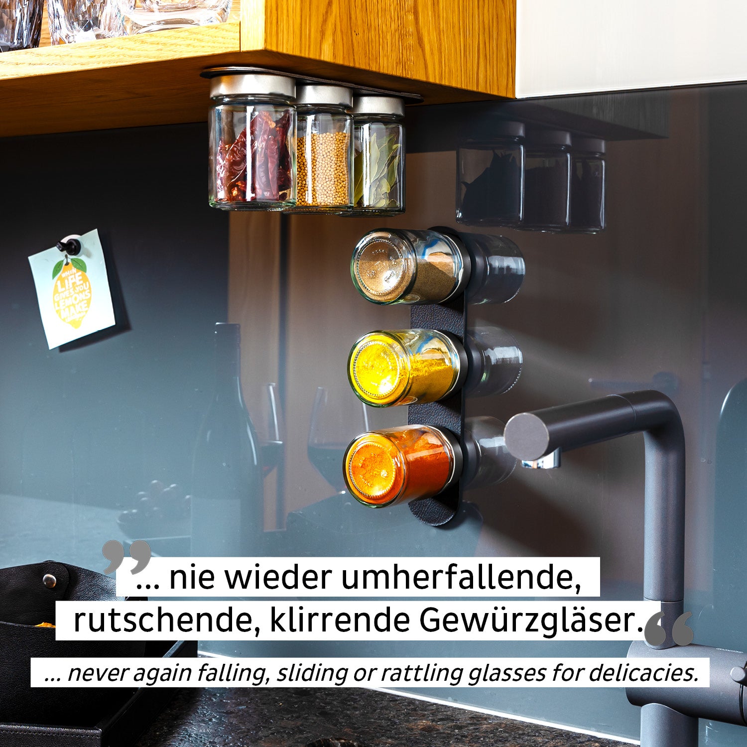 Silwy Vorratsdose 192 ml, Ø 6,2 × 9,3 cm, Glas/Metall, transparent/schwarz