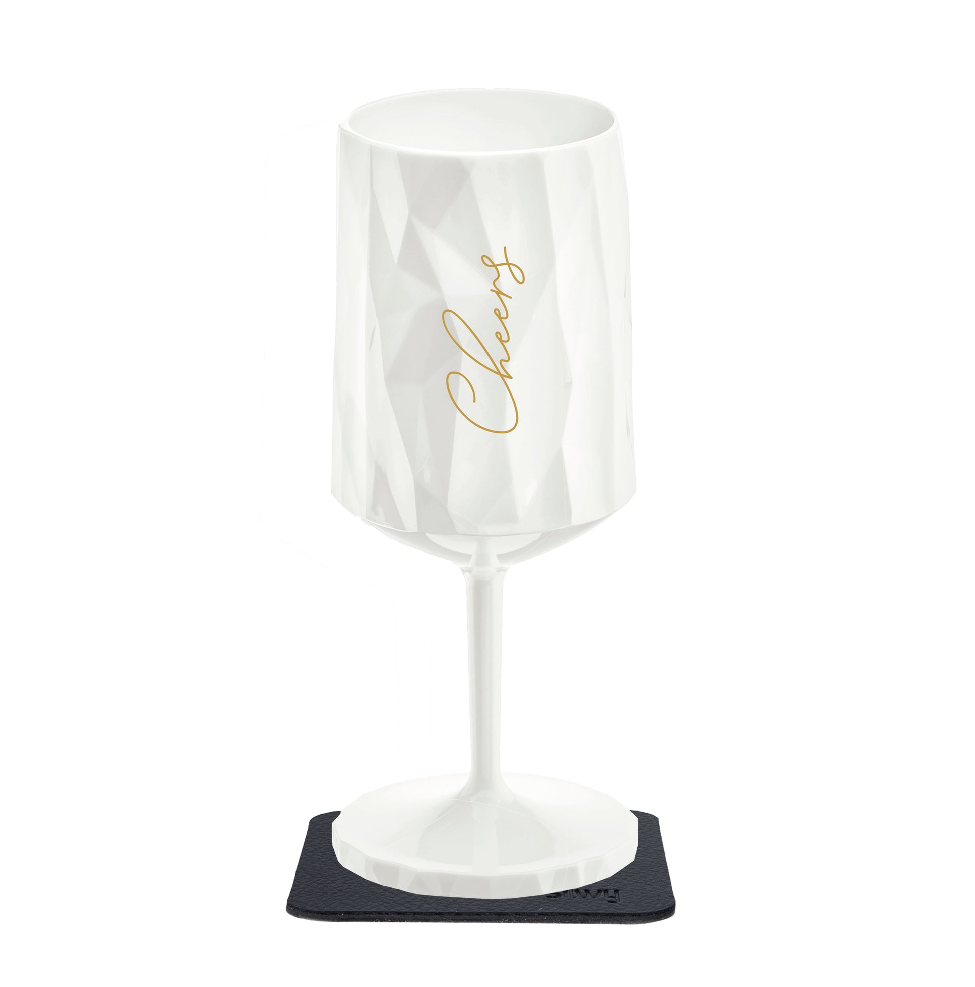 Silwy Weinglas – 300 ml, Ø 7,6 cm, Kunststoff, Weiss