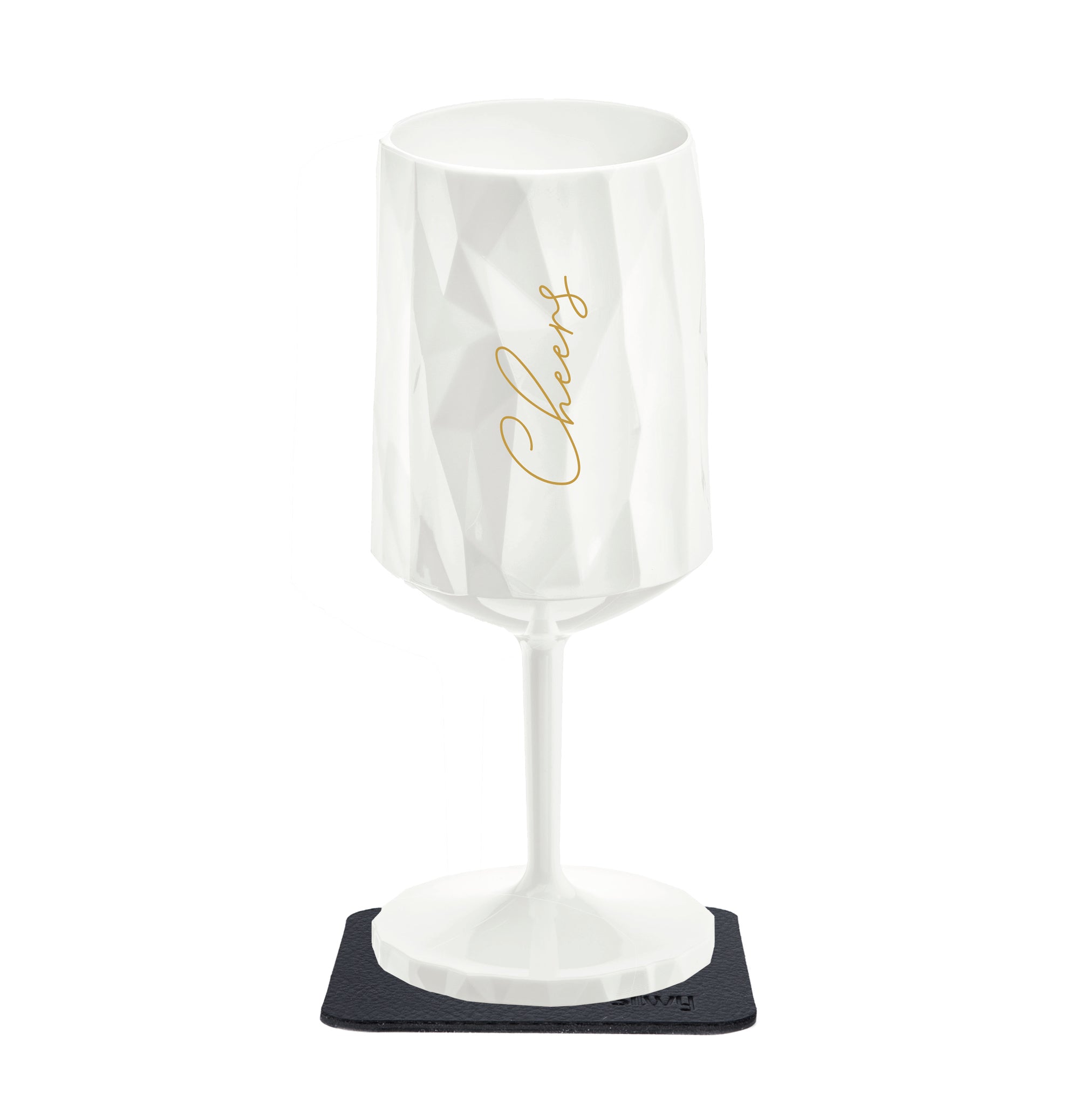 Silwy Weinglas – 300 ml, Ø 7,6 cm, Kunststoff, Weiss