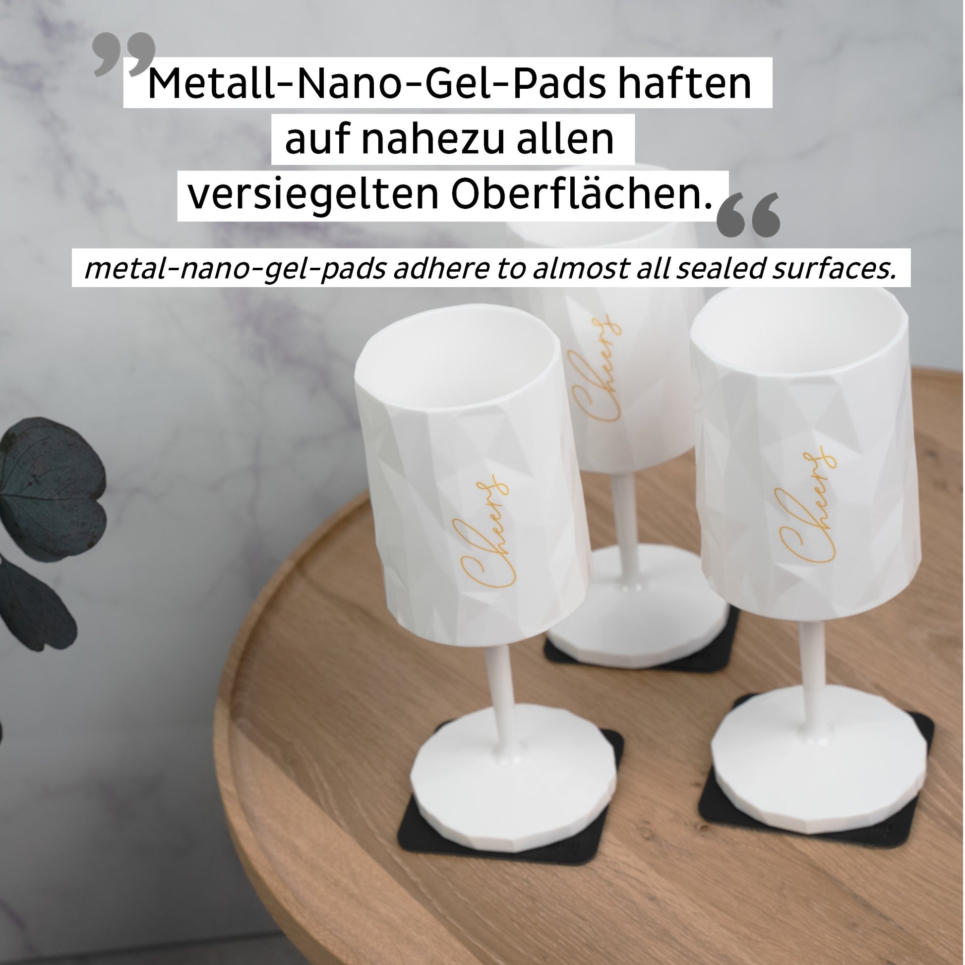 Silwy Weinglas – 300 ml, Ø 7,6 cm, Kunststoff, Weiss