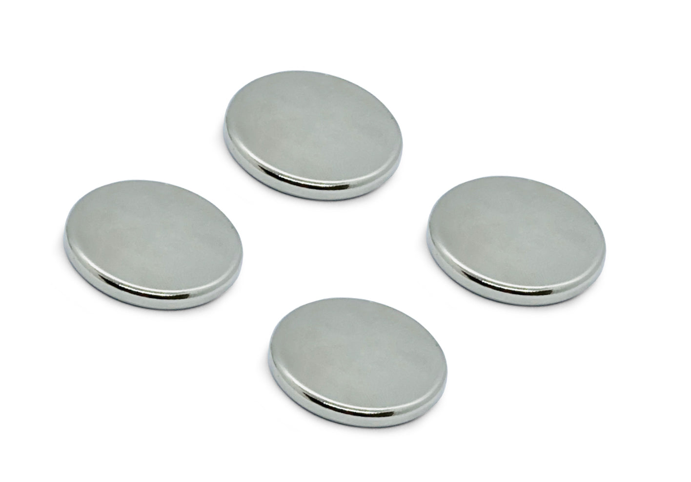 Silwy PM00-14-4 Kabelhalter – selbstklebend – Neodym – silber – Ø 28 × H 3 mm – 4 Stück