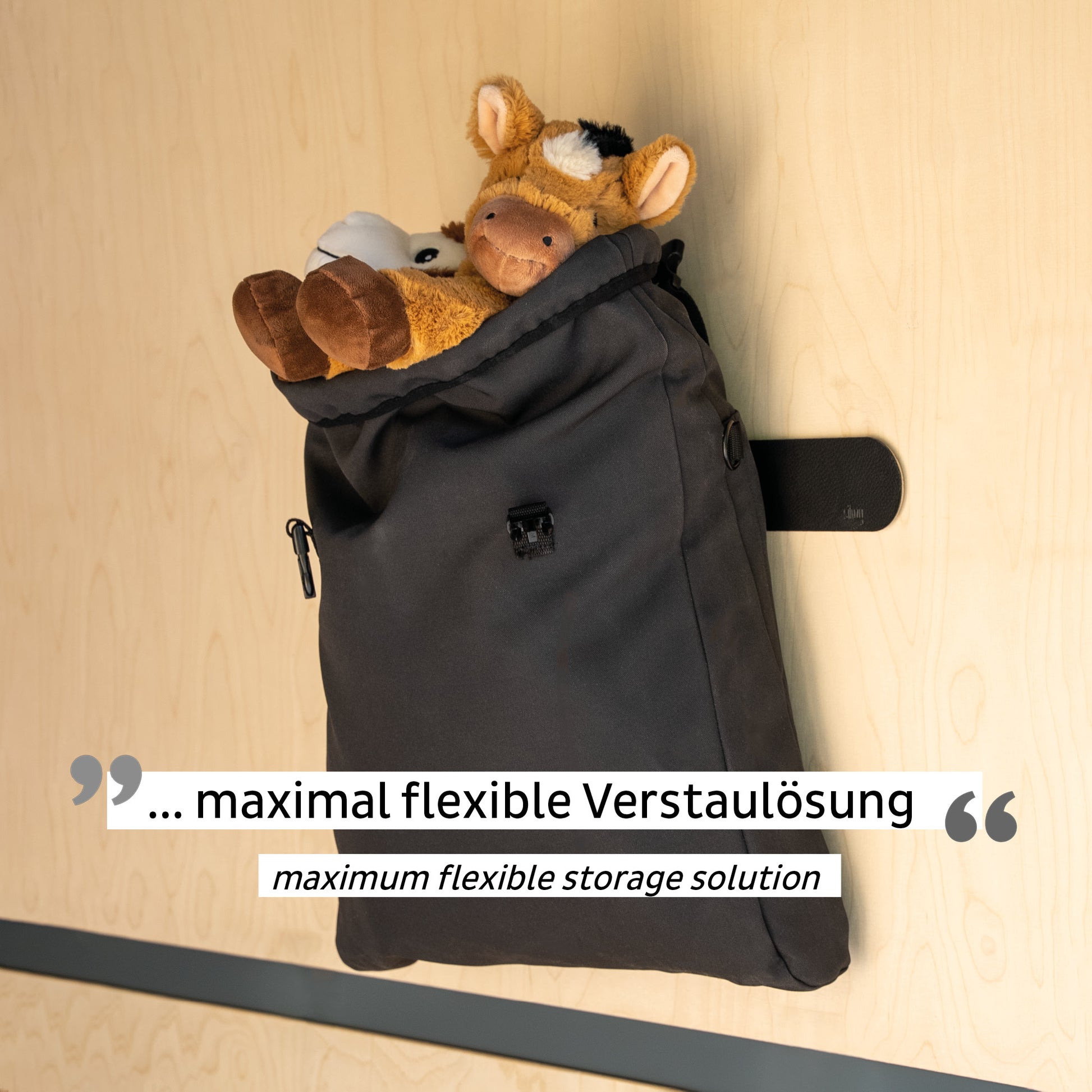 Silwy Magnettaschen-Set L – Kunstfaser, Schwarz, 49 × 35 × 10 cm