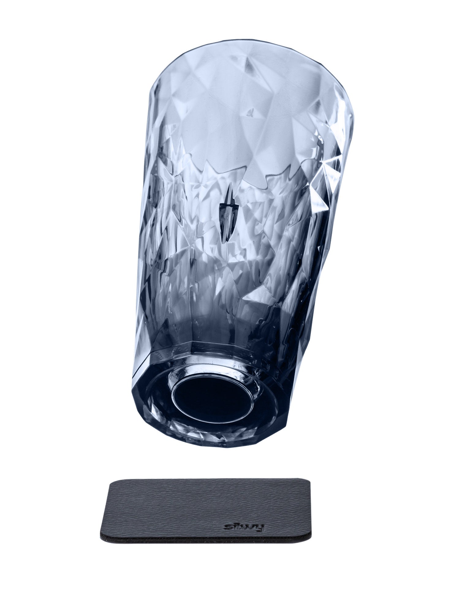 Silwy Longdrinkglas – 2er Set, 300 ml, 8,8 × 8,8 × 14,1 cm, Kunststoff, Grau