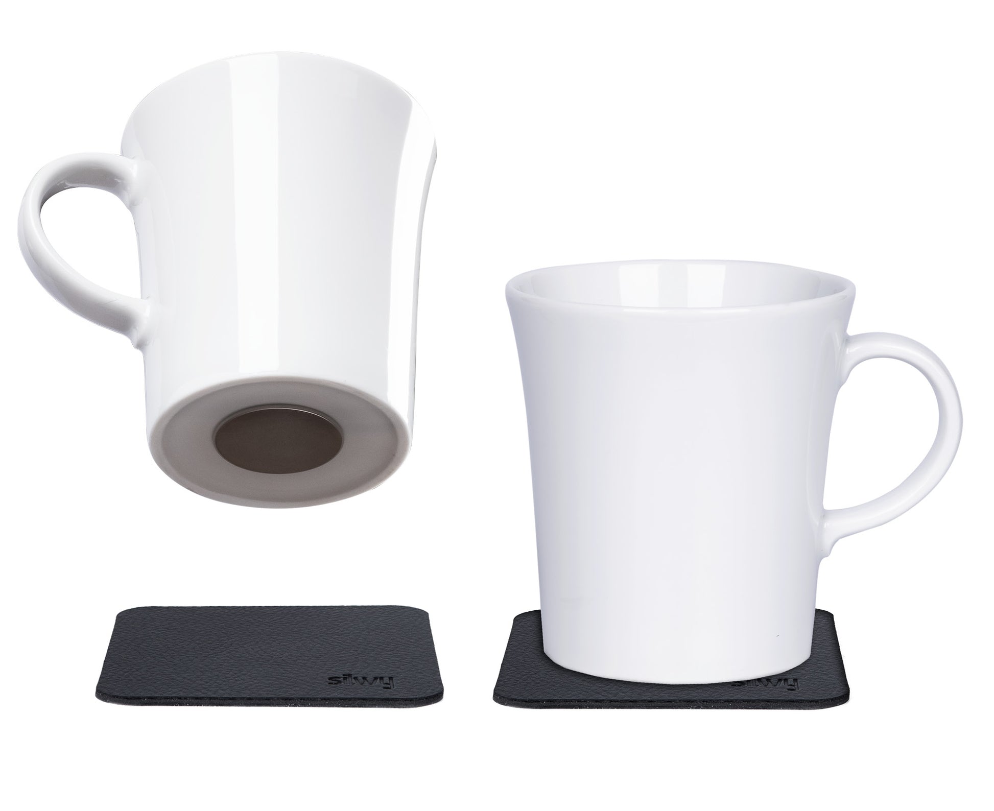 Silwy Tasse S027-1402-2-B – 2er Set, 270 ml, 9,0 × 9,0 × 11,0 cm, Porzellan, Weiss
