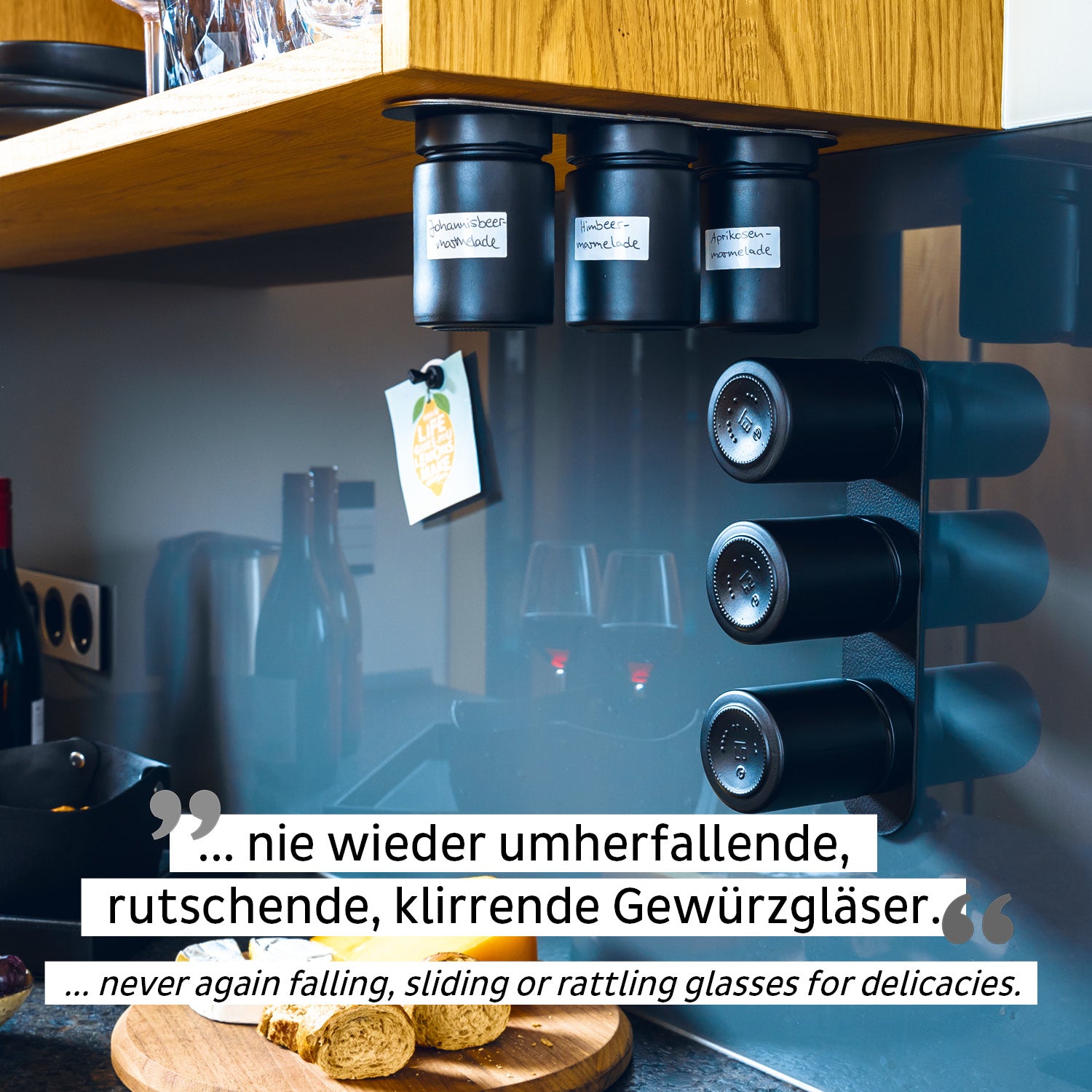 Silwy Vorratsdose 192 ml, Ø 6,2 × 9,3 cm, Glas, Schwarz, 3er-Set