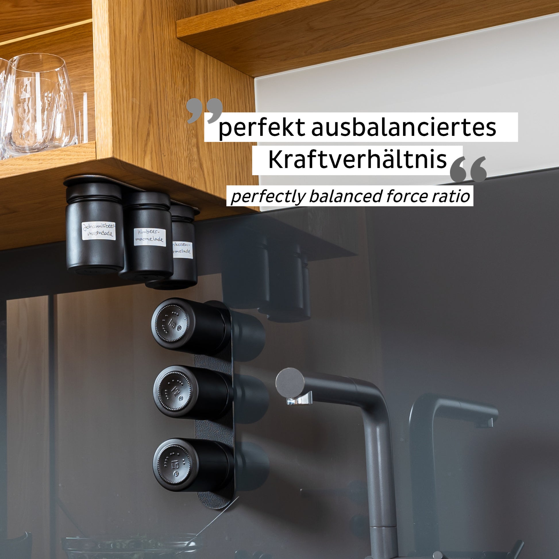 Silwy Vorratsdose 192 ml, Ø 6,2 × 9,3 cm, Glas, Schwarz, 3er-Set