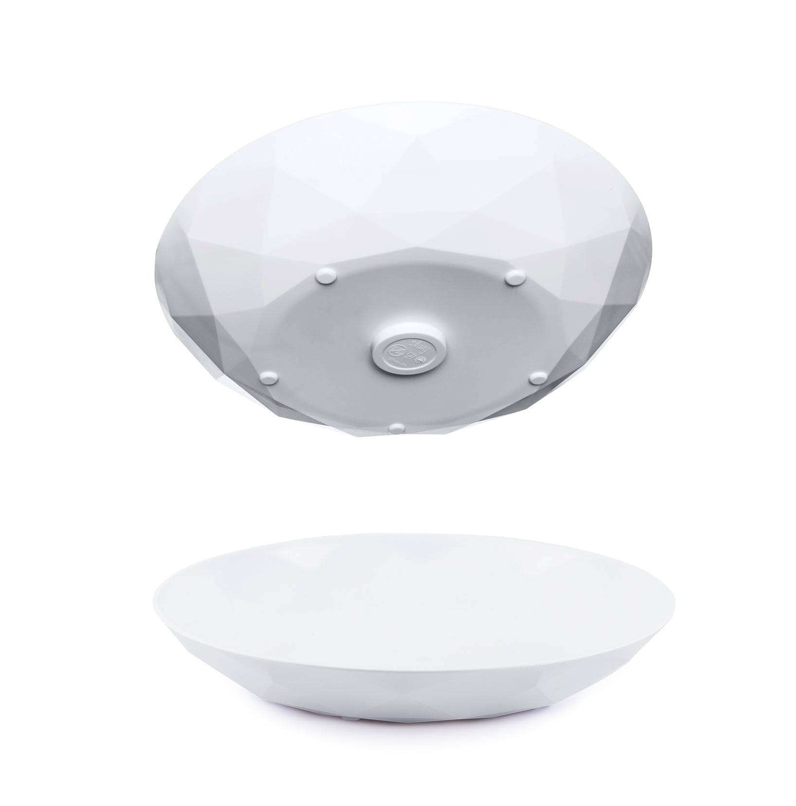 Silwy Frühstücksteller – 2er Set, Ø 24 cm, H 3,7 cm, Kunststoff, Weiss, spülmaschinenfest