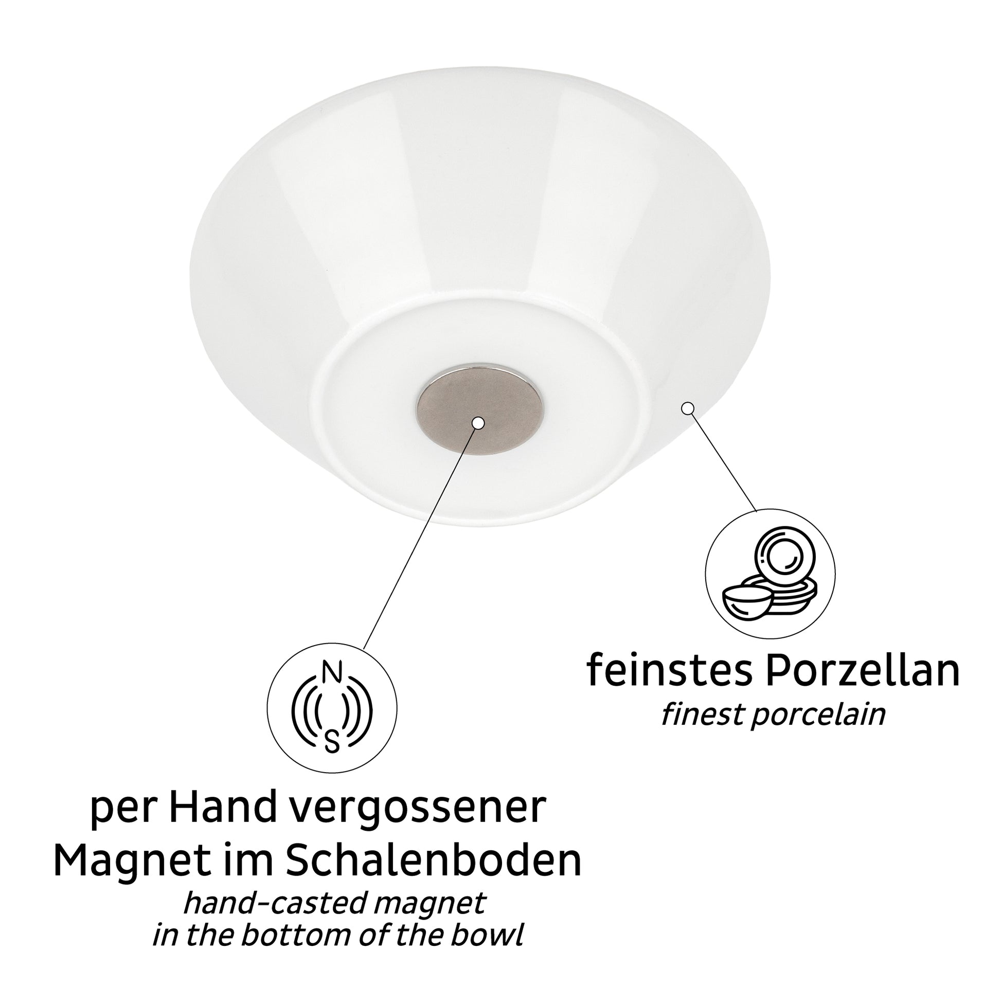 Silwy Suppenschüssel – 2er Set, 400 ml, Ø 16,0 cm, H 4,8 cm, Porzellan, Weiss