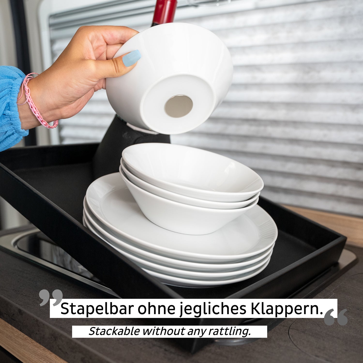 Silwy Suppenschüssel – 2er Set, 400 ml, Ø 16,0 cm, H 4,8 cm, Porzellan, Weiss