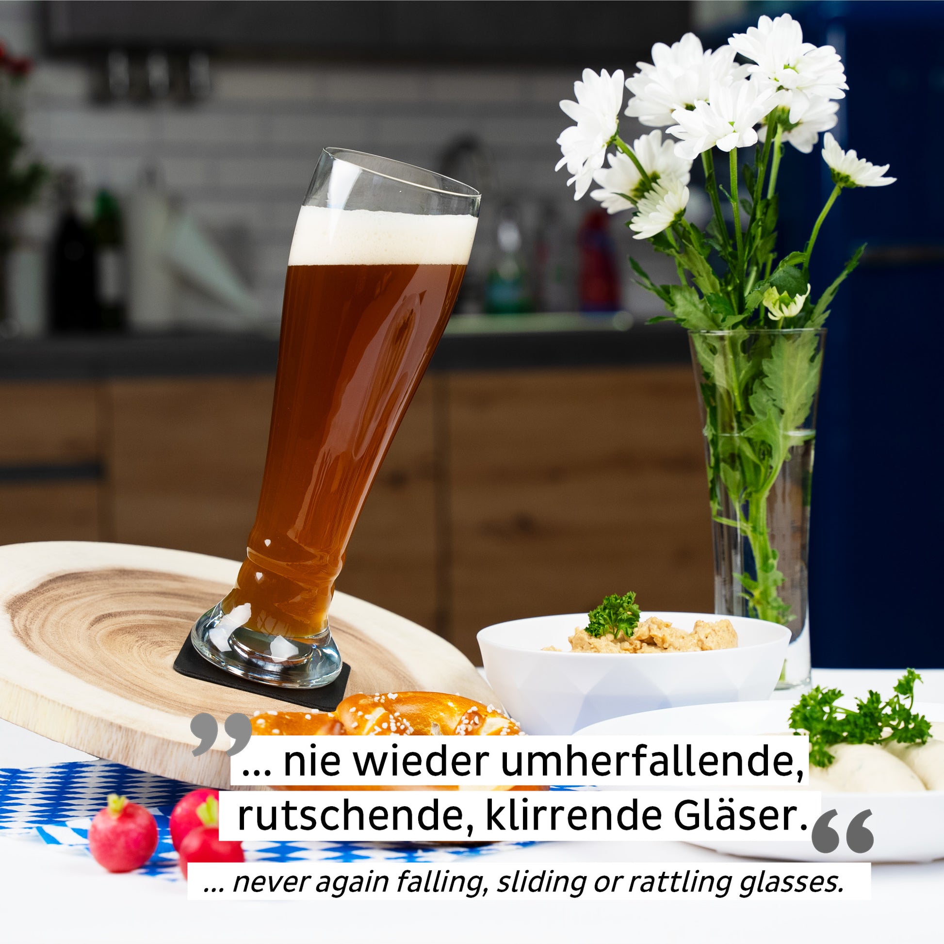 Silwy Bierglas – 500 ml, Ø 7,5 cm, H 25,5 cm, Kristallglas, Transparent