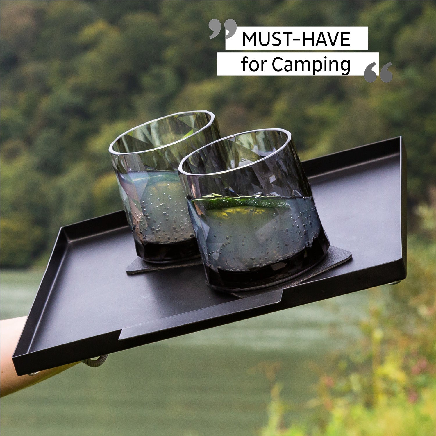 Silwy Trinkglas – 2er Set, 250 ml, Ø 9,2 cm, H 8,7 cm, Kunststoff, Grau