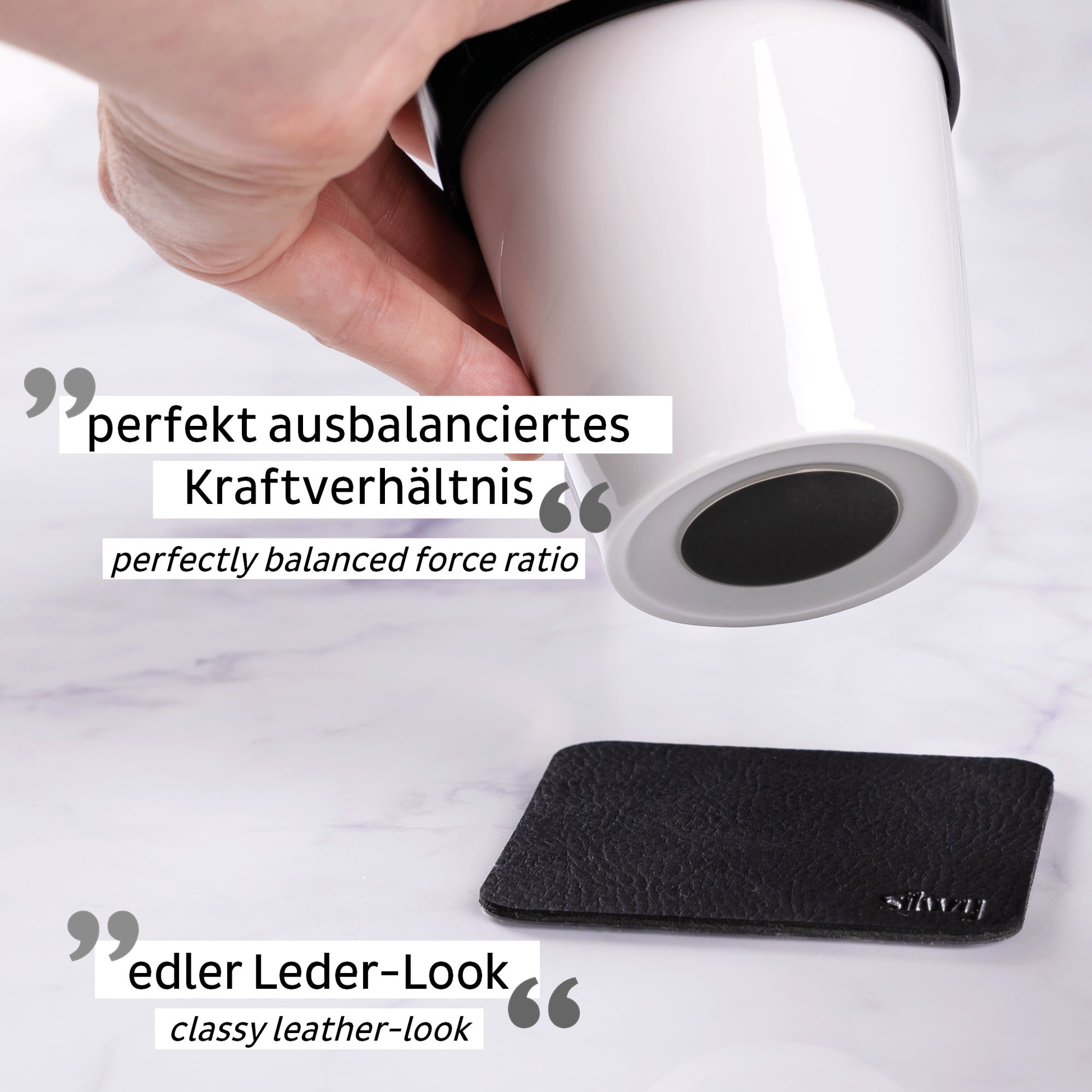 Silwy Becher S038-1403-1-B – 350 ml, Ø 9,3 cm, H 13,0 cm, Porzellan, Weiss, mit Deckel