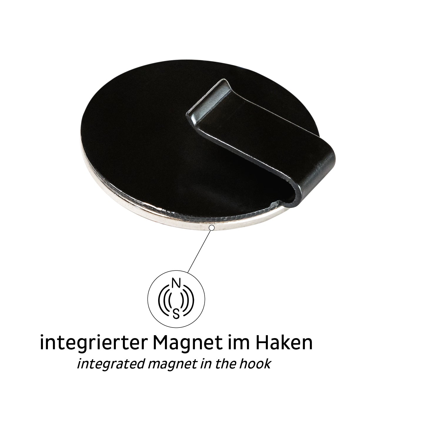 Silwy Haken – Magnet – Schwarz – 0,2 kg – Ø 65 × 15 mm