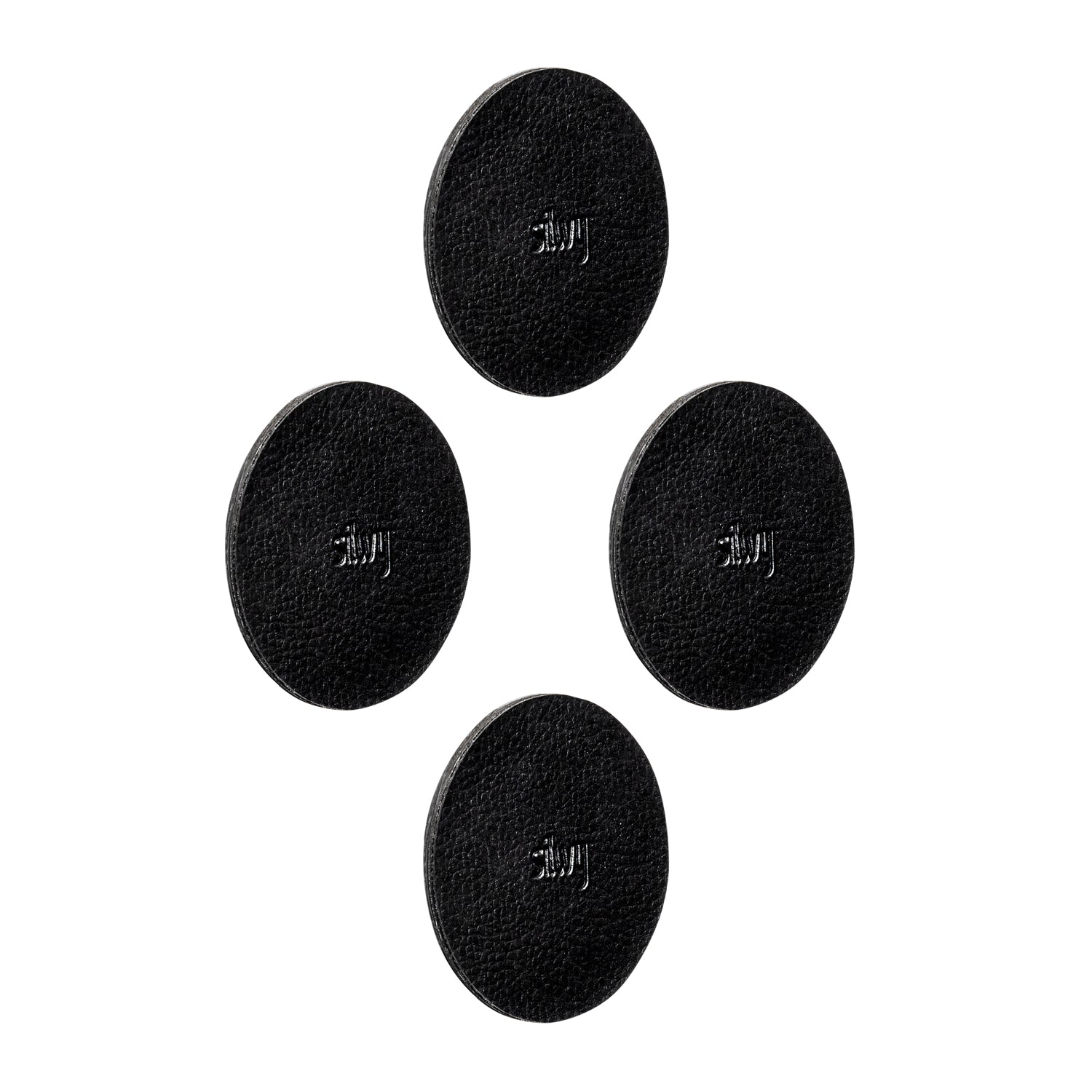Silwy Metall-Nano-Gel-Pads – Ø 50 mm × 3 mm, schwarz, für Glas, 4 Stk.