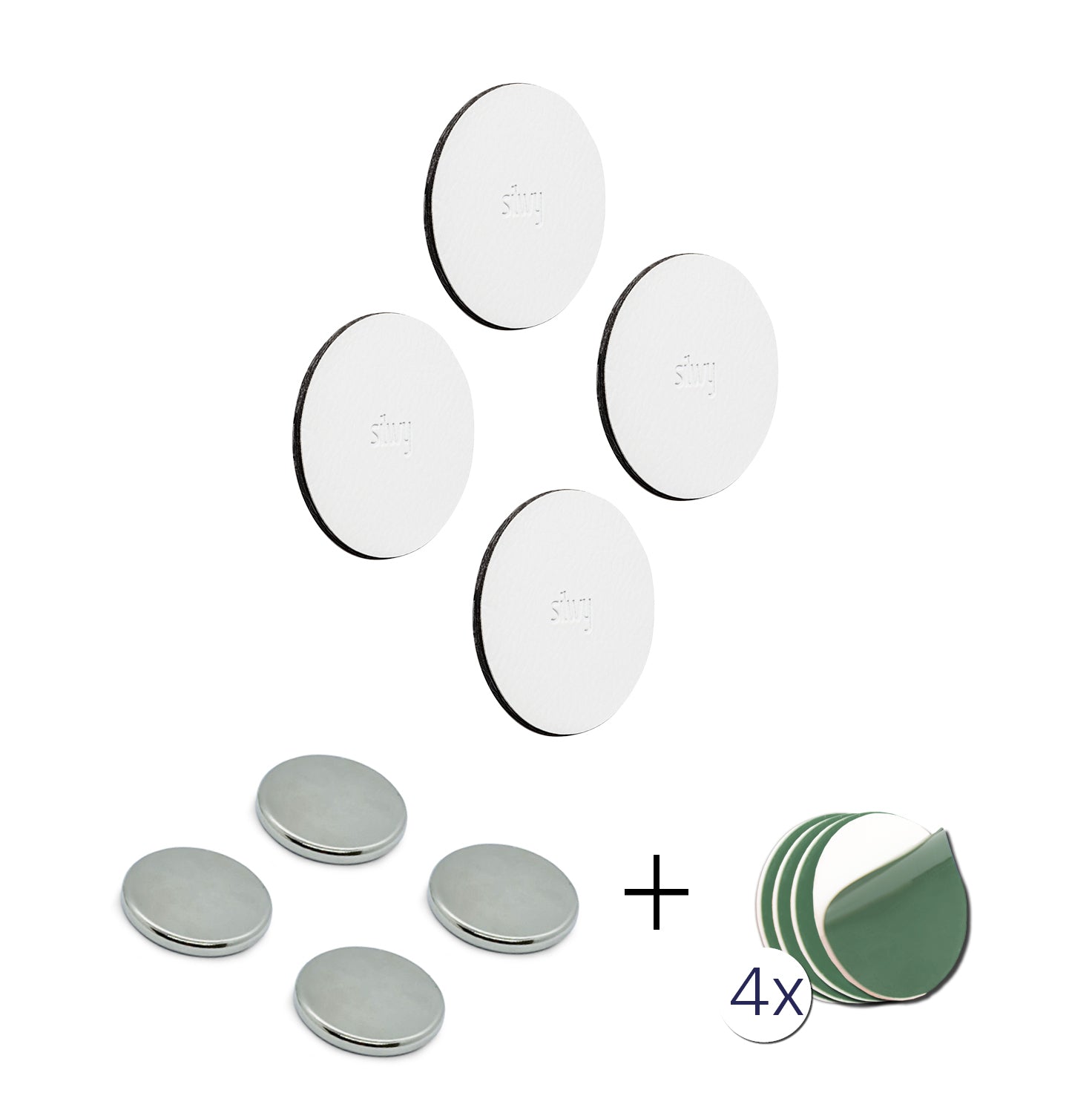 Silwy Montagepad PBW0-16-8 Weiss – 7,5 × 7,5 cm – 3000 µm – 12 Stück