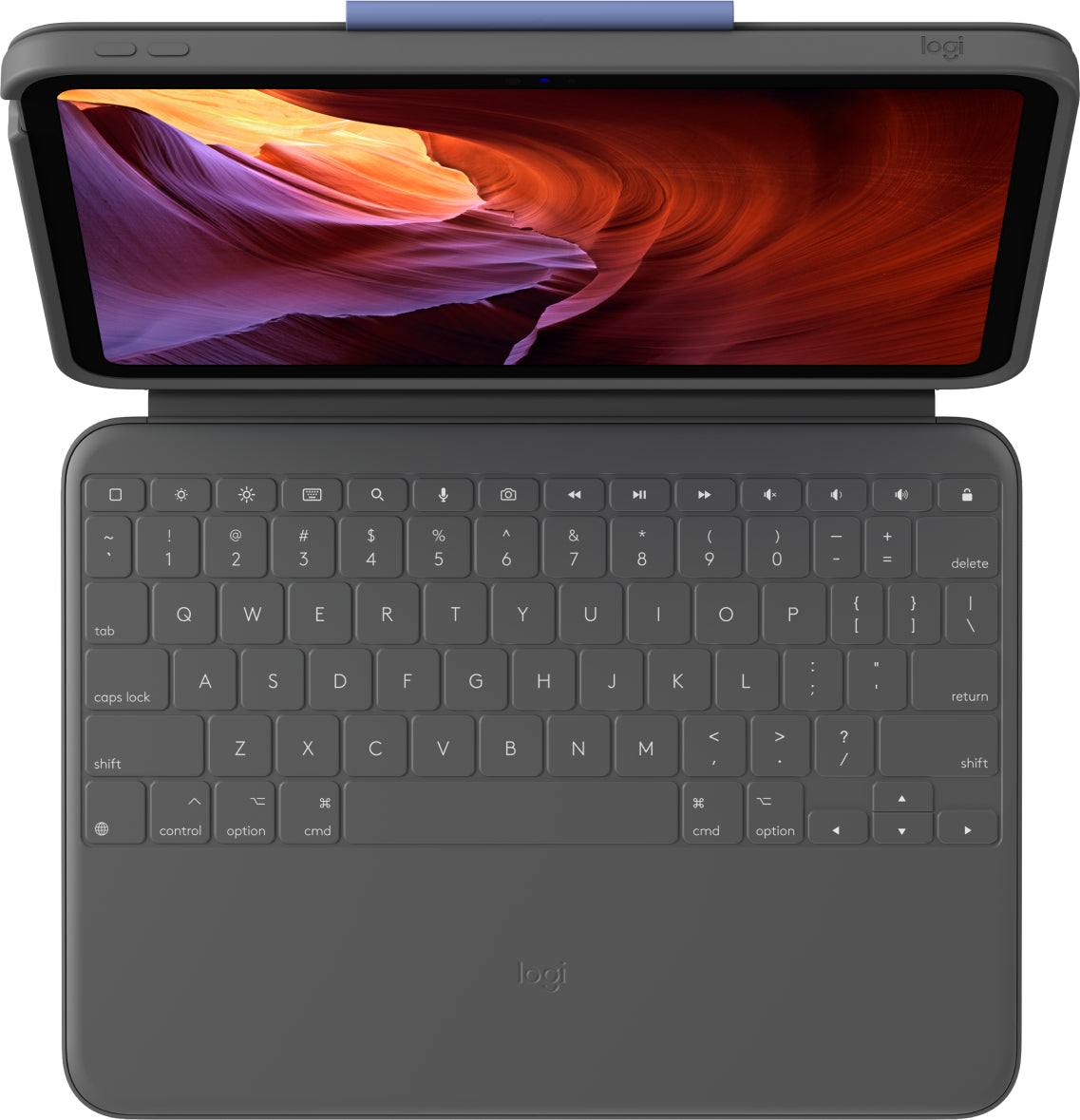 Logitech Rugged Folio – Tastatur, kabelgebunden (Smart Connector), DE-Layout (DE) – für iPad (10. Gen)
