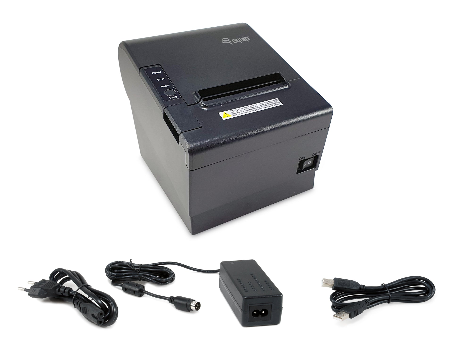 Equip 80mm – POS-Drucker, Thermodirekt, 80 mm, USB, Auto-Cutter, Schwarz