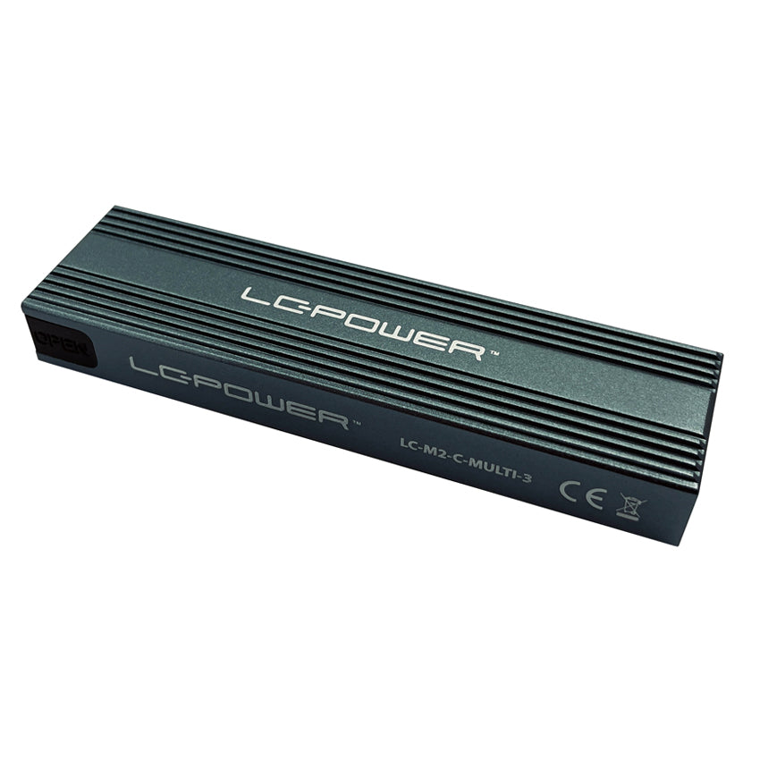LC-Power LC-M2-C-MULTI-3 – 1-Schacht SSD-Gehäuse – für M.2 (NVMe/SATA)
