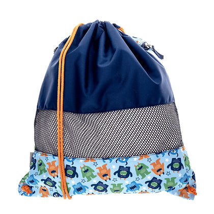 Funki Sportbeutel – 12 l, Motiv Fluffy Monster, wasserabweisend, 36 × 42 cm