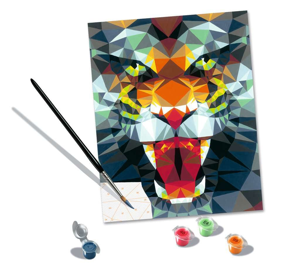 Ravensburger Malen-nach-Zahlen-Set – Tiger – 30 × 24 cm – ab 12 Jahren