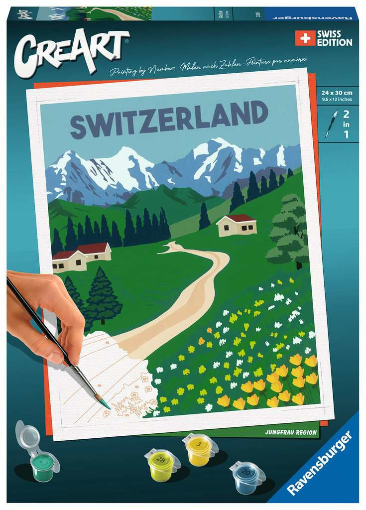 Ravensburger Malen-nach-Zahlen-Set Schweiz – ab 12 Jahren – 240 × 300 mm