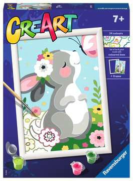 Ravensburger MnZ Serie D – Malen-nach-Zahlen-Set – Beautiful Bunny (Hase) – 1-teilig – ab 7 Jahren